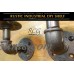 Three 2x4" L Brackets DIY Pipes (8"-10" deep shelf) urban steampunk rustic decor   182432665841